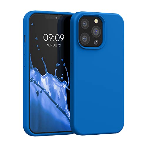 kwmobile Case Compatible with Apple iPhone 13 Pro Case - TPU Silicone Phone Cover with Soft Finish - Blue Reef