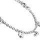 OIDEA Damen Armband Herz Edelstahl: Armkette Fußkette Liebe Glöckchen Armreif Fußkettchen Handgelenk Armschmuck Geschenk für Frauen Mädchen Geburtstag Frauentag Muttertag Silber