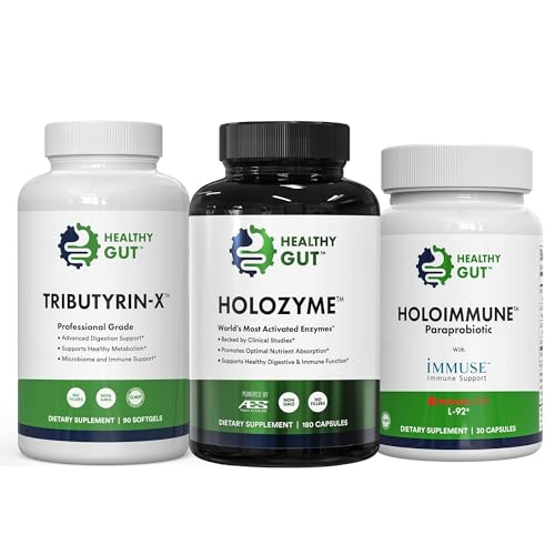 Healthy Gut 30 Day Leaky Gut Bundle | Tributyrin-X, Holozyme and Holoimmune