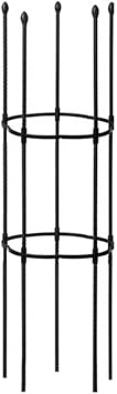 GZHERVICES Vertical Vegetable, Flower, and Fruit Planting Racks, Indoor and Outdoor Potted/Climbing Plant Flower Racks, Plant Supports, Garden Tomato Cages, Potted Plant ShedsBlack-28cm,85cm