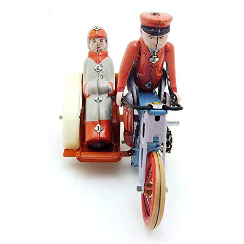 Charmgle Vintage Toys Tin Toy Tin Toys Novelty Props Xmas Gift Party Home Decoration Human Tricycle Wind Up Toy #TOP5