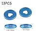 HEVSTIL 13 Pieces Umbre Expander Discs Plastic Expander Discs Scrapbooking Supplies Discbound Expansion Discs for Notebooks, Planners & Journals Add Extra Pages, Notes (35mm,Blue)