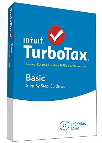 TurboTax Basic 2015 Federal + Fed Efile Tax Preparation Software - PC/MacDisc [Old Version]