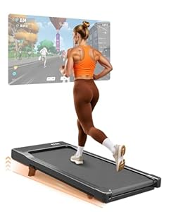 MJWW Walking Pad Treadmill with 5% Incline，Foldable Under Desk Treadmills for Home/Office, Max 6/12km/h, 136kg Capacity, Smart Walking Machine with APP & Remote Control, 12 HIIT Programs