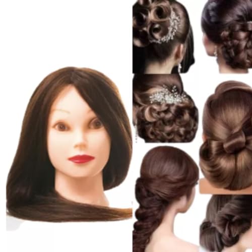 Cabeça De Boneca Cabelo Misto Cabelo Humano E Sintético 50cm
