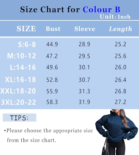 KISSMODA Womens Oversized Hoodies Ladies Plus Size Solid Color Long Sleeve Pullover Casual Fashion Fleece Sweatshirts - Image 5