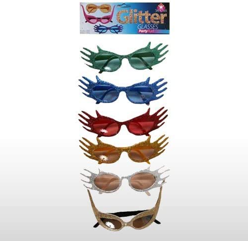 Loftus International Loftus Fancy Glitter Rock Star Sunglasses, Assorted, One Size Novelty Item
