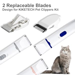   Dog-Clippers-Blade-for-Grooming-Replacable-Safe-Sharp-Dog-Trimmer-Blades-304-Stainless-Steel-and-Ceramic-Blade-Width-125-Compatible-with-Masagotti-Dog-Hair-Clippers-Kit-2-Packs