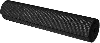 Amazon Basics Yoga & Exercise Mat with Carrying Strap, 1/4", Black