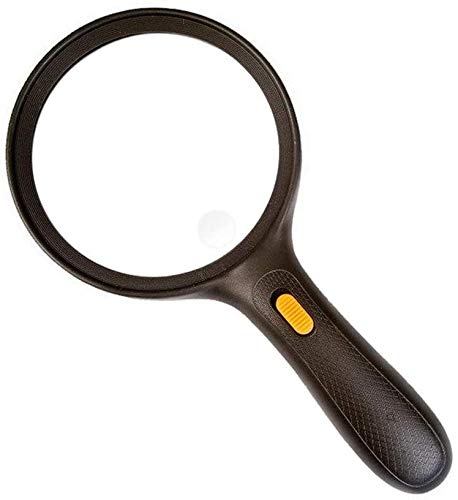 Loupe de bureau 5X et 10X à éclairage 3 LED pour déchiffrer les lignes fines