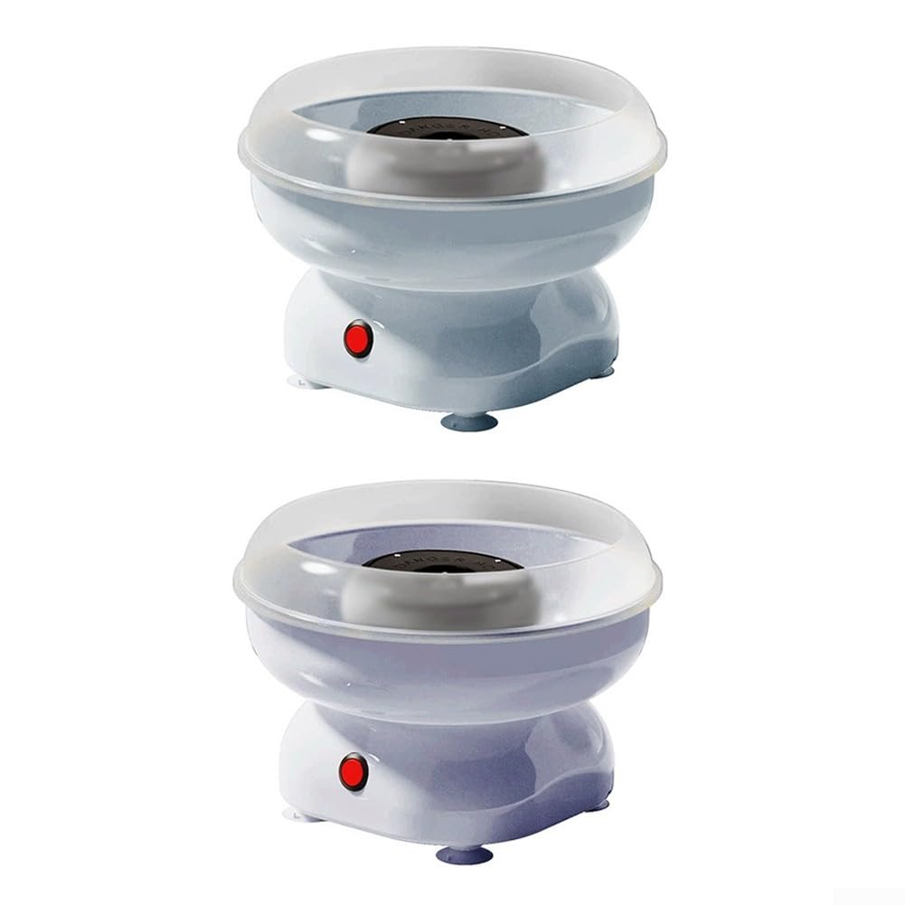 Máquina eléctrica de algodón de azúcar de 1200 W de potencia calorífica – Segura Cotton Candy Maker con cubierta – para cumpleaños infantiles y carnaval – 28 x 28 cm (morado)