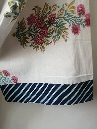 Kimono Handblock Cotton Indian Kimono Women Clothing Garment Beach Wear Delivery Robes Free Size Long Kimono Beach Wear Cotton Robe Bridesmaid Robe By Ranjanacraft. (44 Inch Long Uk Women's) #TOP3