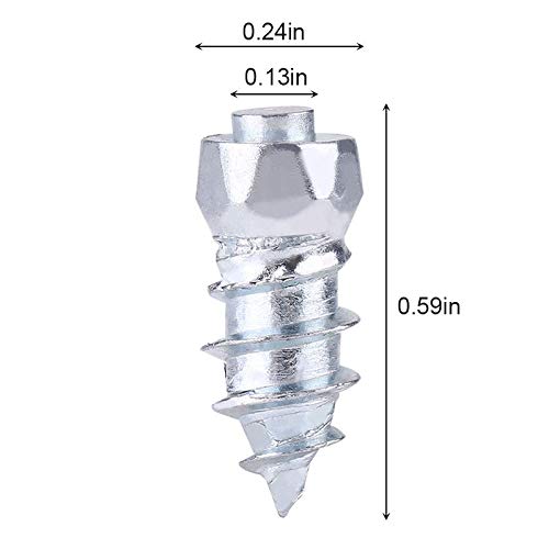 12mm Snow Tire Studs, Anti-ice Screw Stud Tyre Snow Chains Tire Spikes Trim Screw for Motorcycle Car Truck,100pcs - Thumbnail 3