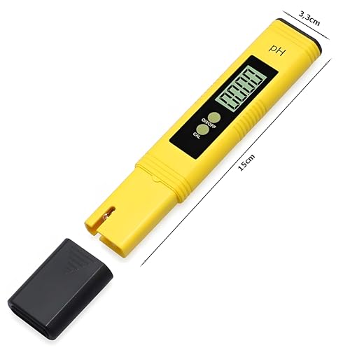 Retoo PH Messgerät Wasserqualitätstest Messgerät Digitaler PH Messgerät ±/-0,1 pH-Genauigkeit, 0-14 pH-Messbereich Aquarium für Trinkwasser, PH-Meter Lebensmittel Schwimmbäder Thermen Aquarien