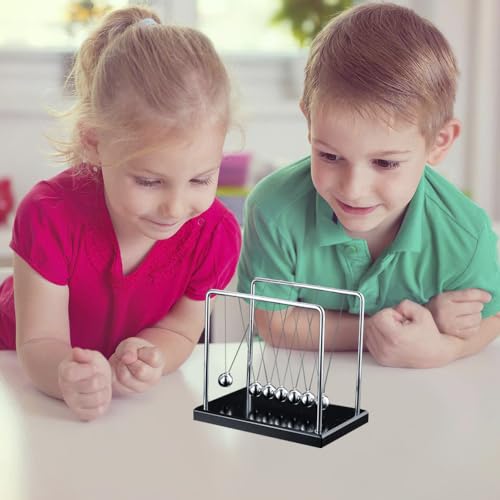 Image of Newtons Cradle Pendulum Balance Balls Cool Science Gadgets Perpetual Kinetic Motion Physics Toys Desktop Decoration for Office& Home (7 Balls)