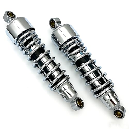 RuiproAuto 11.75'/298mm Rear Shocks Lowering Kit Motorcycle Preload Adjustable Compatible with Harley Touring 1980-2024, Sportsters 1988-2023,Dyna 1991-2017 (Chrome)