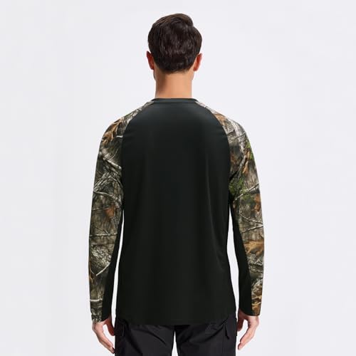 LOOGU Men's UPF 50+ UV Sun Protection SPF Rash Guard Lightweight Long Sleeve Camo Shirts Outdoor for Fishing Hiking — view 4