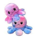 octopus fluids 🐙【Leicht zu reinigen】 Dieser doppelseitiges Flip Octopus Plüschtier ist waschbar und kann leicht von Flecken entfernt werden. Verwenden Sie einfach etwas Wasser und Seife und lassen Sie es natürlich trocknen.