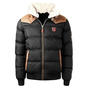 Geografisch Noorwegen ABRAMOVITCH MEN – Mannen Warm Jas Waterdichte Stof – Dikke Jas Hooded Outdoor Fur Coat – Winterjas Gewatteerde Jas Buiten Men’s Parka