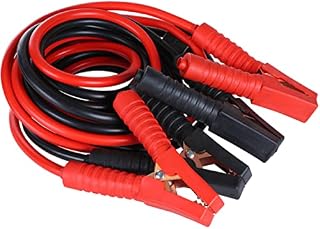Battery Jump Leads, Booster Cables 2 Meters, 3mm², 400AMp Heavy Duty Jump Lead For Petrol/Diesel Car, Van, Engines, Colour Coded Clamps Jumper