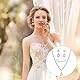 AWAVM Brautschmuck-Set für Hochzeit, Abschlussball, Kostüm, Schmuck-Set, Strass-Kristall, Choker, Halskette, Armband, baumelnde Ohrringe, Set für Braut, Frauen und Mädchen, Einheitsgröße, Metall, Kein