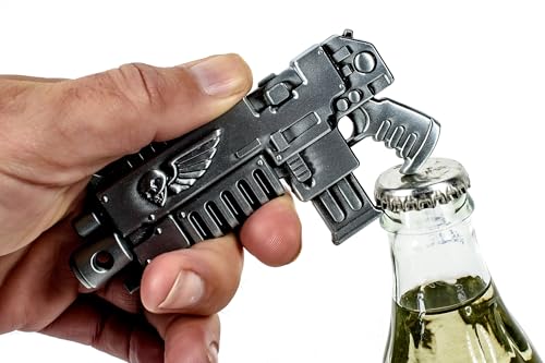 Warhammer - Abridor de botellas de rifle con pernos de 40 K, diseño marino espacial de metal resistente, regalo para los fanáticos de Adeptus Astartes Warhammer - Abridor de botellas de rifle con pernos de 40 K, diseño marino espacial de metal resistente, regalo para los fanáticos de Adeptus Astartes