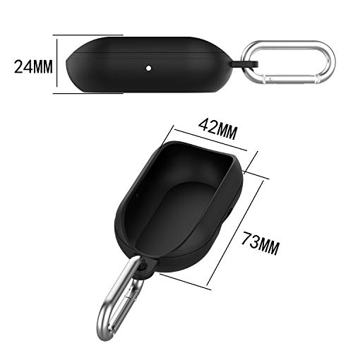 KKmoon Capa de silicone macia compatível com capa de fone de ouvido Galaxy Buds com gancho flexível