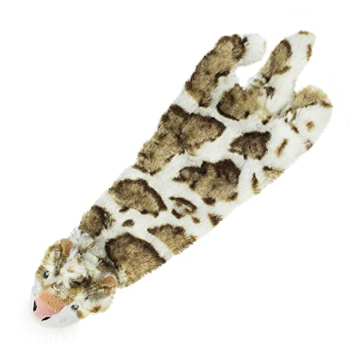 Image of Best Pet Supplies Squeaky Dog Toys with Soft Durable Fabric for Small, Medium and Large Pets Interactive Toy for Indoor Play, Supports Active Biting and Play - Snow Leopard, Medium
