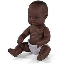 Miniland-Baby-Africano-Nino-32cm-Muneco-Color-Piel-31033