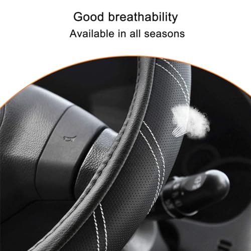 image for Mandark Car Steering Wheel Cover, Elastic Sport Leather Vehicle Steeri