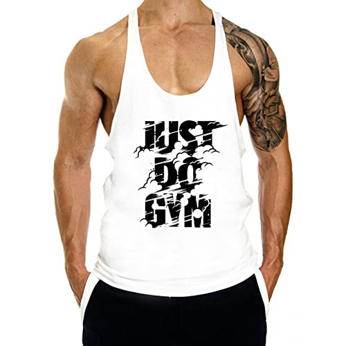 WAZZAP Hombres Camisetas de Tirantes Deportivo Gimnasio Fitness Culturismo Tank Top sin Mangas T-Shirts