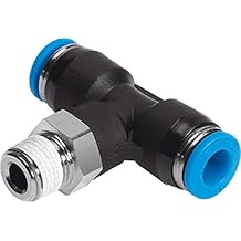 Festo 153108 QST-1/4-6 Push-in T-Fitting, Nickel Finish Minimum Order Requirement 10 / Order in Multiple of 10