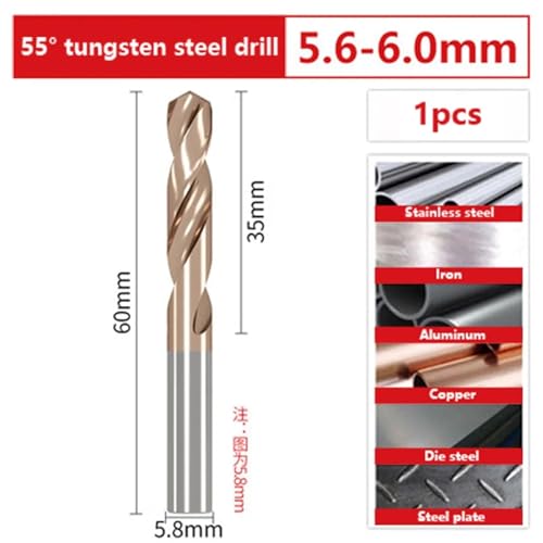 Foret tungstène pour acier inoxydable allié de haute dureté 55 degrés 1 pièce - 2