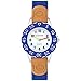 Produktbild Kinderuhr Mädchen Jungen,Analog Mädchen Armbanduhr wasserdichte Quarzuhr Leder Nylon Strap Uhren Bunte Nummer Griff Einfach-Lesen Lernuhr für Kinder Alter 3-12(Dunkelblau)