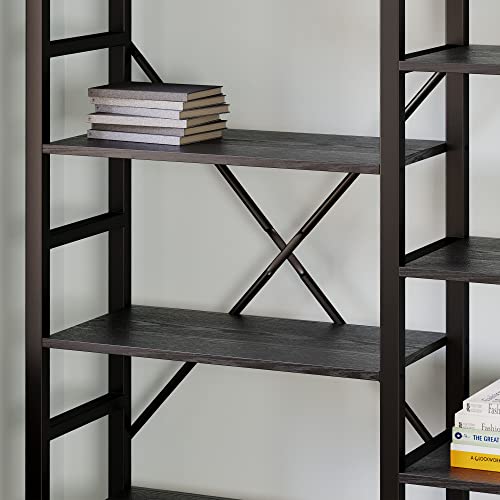 Ironck Bookcases And Bookshelves Triple Wide 6 Tiers Industrial Bookshelf, Large Etagere Bookshelf Open Display Shelves With Metal Frame For Living Room Bedroom Home Office #TOP5
