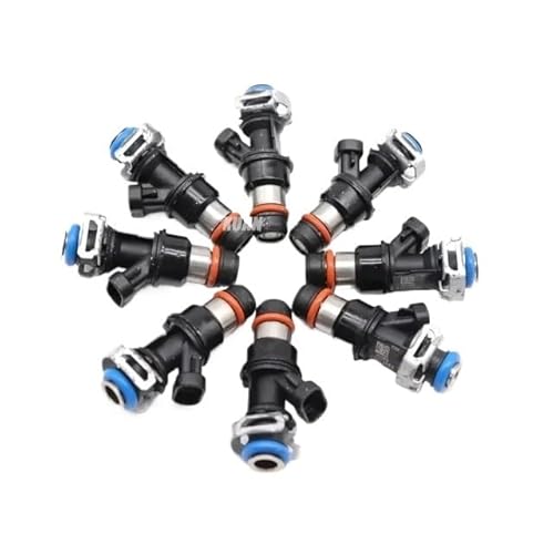 Hutianbrt 8Pcs 17113553 Car Fuel Injector Nozzle Compatible For Avalanche Compatible For Express Compatible For Silverado Ssr Compatible For Suburban Compatible For Tahoe Compatible For Trailblazer 17114502