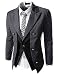 TheLees Mens Casual Double Breasted High neck Slim fit Short Jacket
