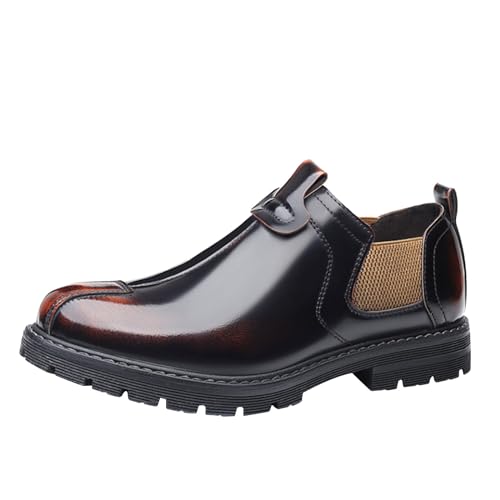 Mocasines de cuero para hombre elegantes calzado de oficina cómodo e informal