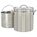 Bayou Classic 1136 36-qt Stainless Stockpot with Basket, quarts, Silver