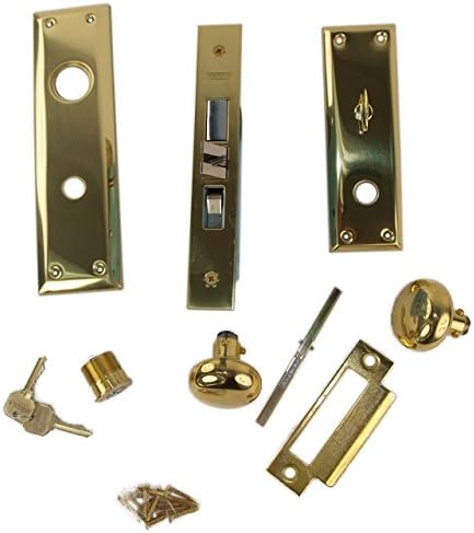 Marks Metro 71A/3 Polished Brass US3 Right Hand Mortise Entry Lockset Surface Mounted