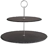 Evco International Creative Home 2 Tier Stand with Handle, Slate