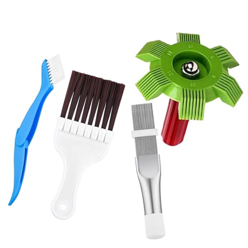 VIVIIHOO Kit de limpieza de secadoras, cepillo de limpieza para secadora, peine para radiadores, juego de 4 cepillos para limpiar secadores y aire acondicionado, filtro y bobina para refrigerador