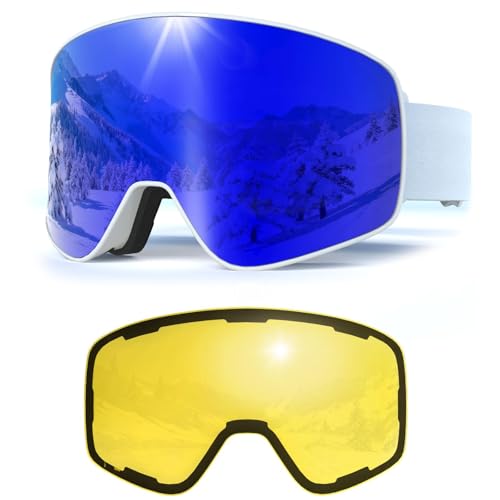 Lunettes de snowboard unisexes ajustables pour vos séjours au ski et sports d'hiver