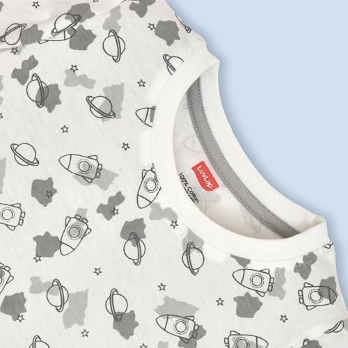 Image of LuvLap Baby Boys & Girls 100% Cotton Night Suit, Pack of 2