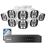 Hiseeu 5MP Wired Security Camera System with Audio,Smart Dual Light,3K 8CH Surveillance DVR,3TB HDD,8pcs 5MP Home CCTV Cameras,AI Human Vehicle Detection for Home Outdoor Indoor Security