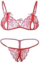 FLUTE Women's Sexy Net Lace Lingerie Set/Bikini Set/Bra Panty Set for Honeymoon Free Size
