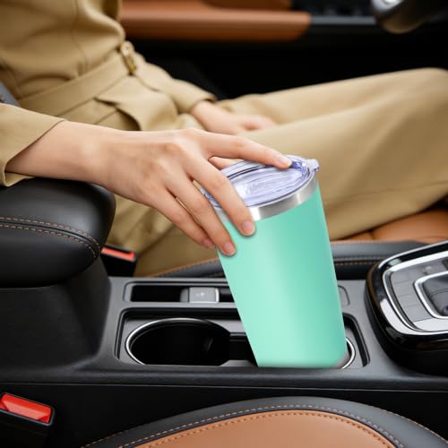 Image of 20oz Tumbler Insulated Tumblers Vacuum Coffee Mug with Lid LightBlue 12Pack
