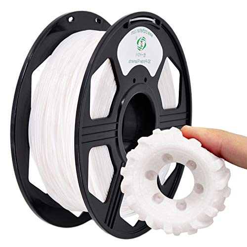 YOYI YOYI 3D Printer Filament, 95A TPU Filament 1.75mm, Flexible Filament, 0.8KG Spool,Dimensional Accuracy +/- 0.03 mm, Soft TPU Filaments of High Elasticity (White)