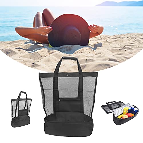 Bolsa de malla para playa, camping y piscina con organizador multifuncional ligero 2