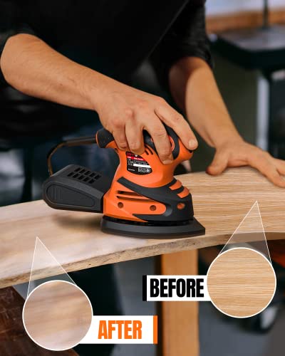 Dwt Detail Sander, 1.5A 15000 Opm Electric Sander With 24Pcs Sandpapers thumb #8